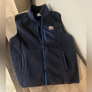 Navy Flag & Anthem Fleece Vest with Blue Accents Size XL